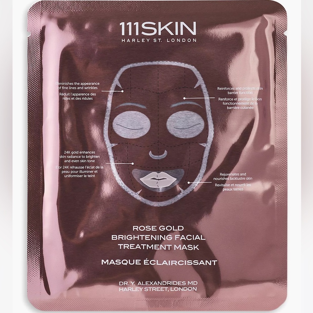 111 SKIN Rose Gold Brightening Facial Treatment Mask 3 PACK
